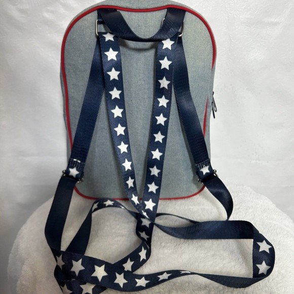 Disney Mickey Mouse USA Americana Reversible Sequin Patriotic Flag Backpack - Picture 3 of 11
